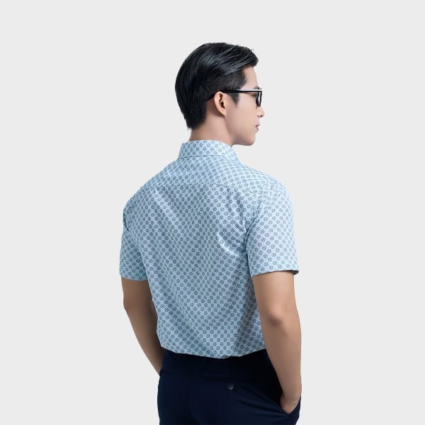 Áo Sơ mi nam ngắn tay cao cấp BELLUNI vải sợi lá - ABN.LP.BE 306