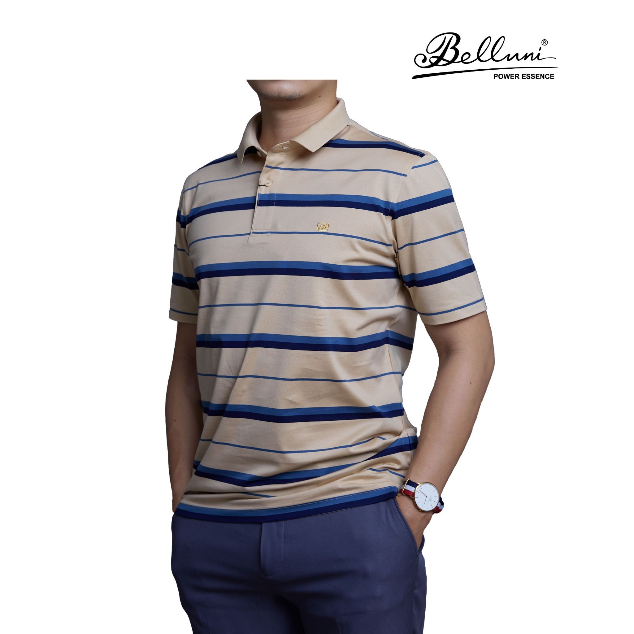  Áo thun nam Polo BELLUNI chất liệu cotton cao cấp - AT.CM.BE 67 YG 