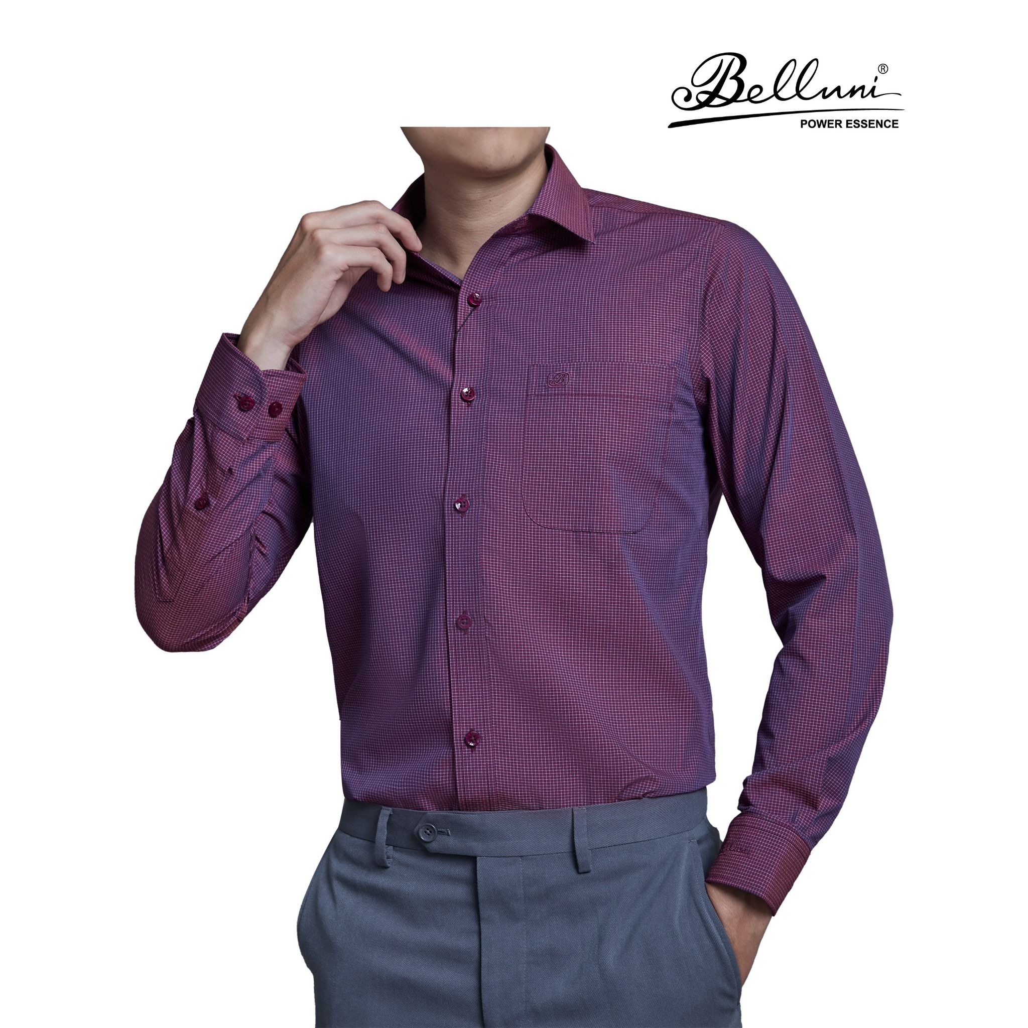  Áo sơ mi nam dài tay cao cấp BELLUNI vải sợi chuối - ABD.BAN.BE 179 BL 