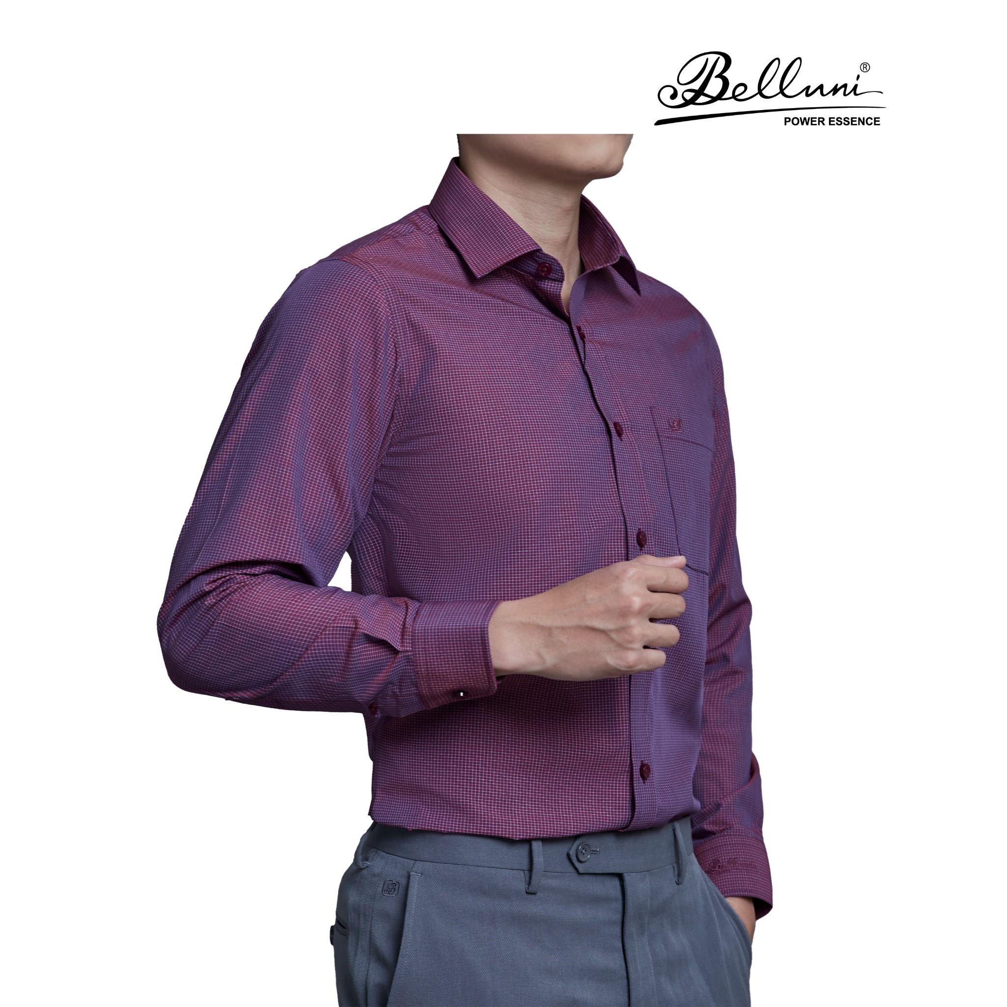  Áo sơ mi nam dài tay cao cấp BELLUNI vải sợi chuối - ABD.BAN.BE 179 BL 