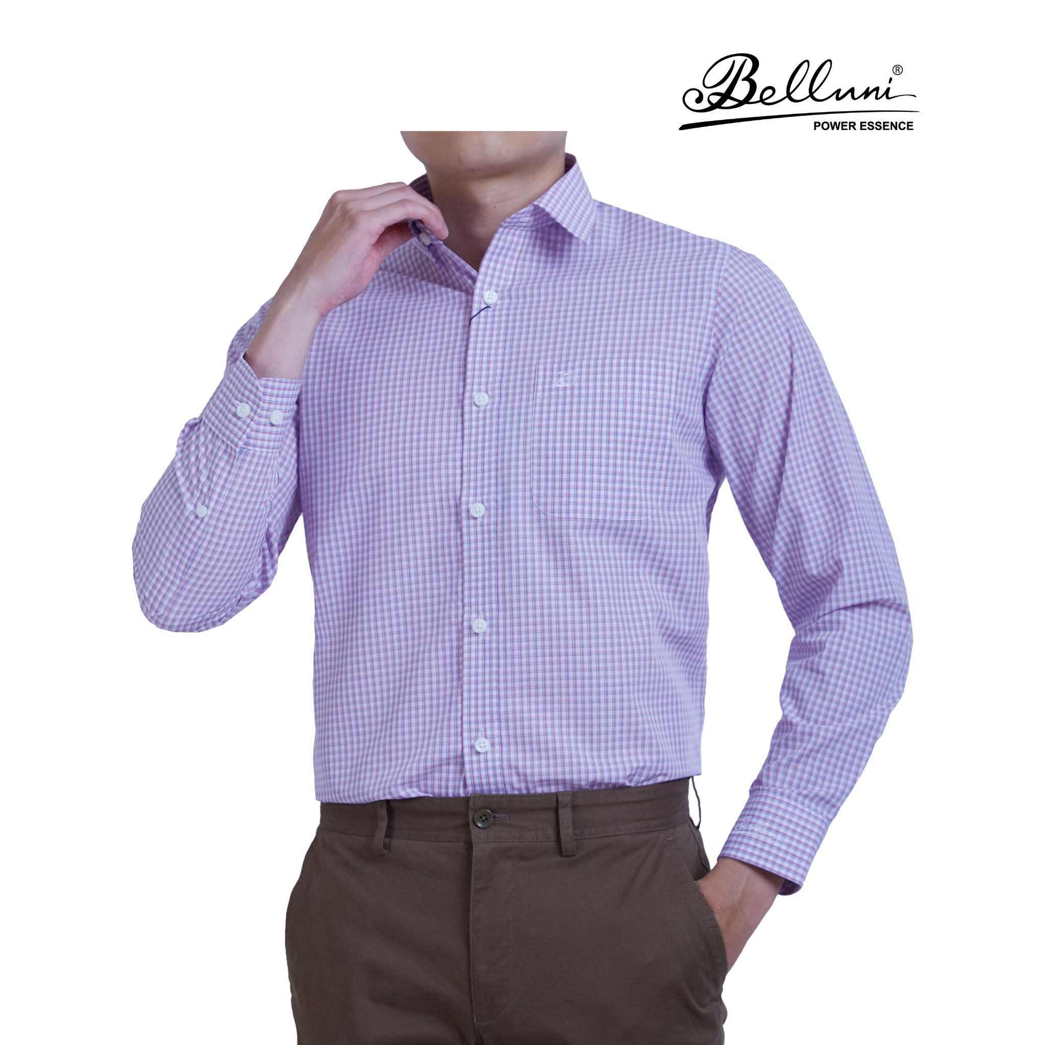  Áo sơ mi nam dài tay cao cấp BELLUNI vải sợi chuối - ABD.BAN.BE 181 W 