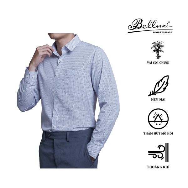 Áo sơ mi nam dài tay cao cấp BELLUNI vải sợi chuối - ABD.BAN.BE 183 B3 