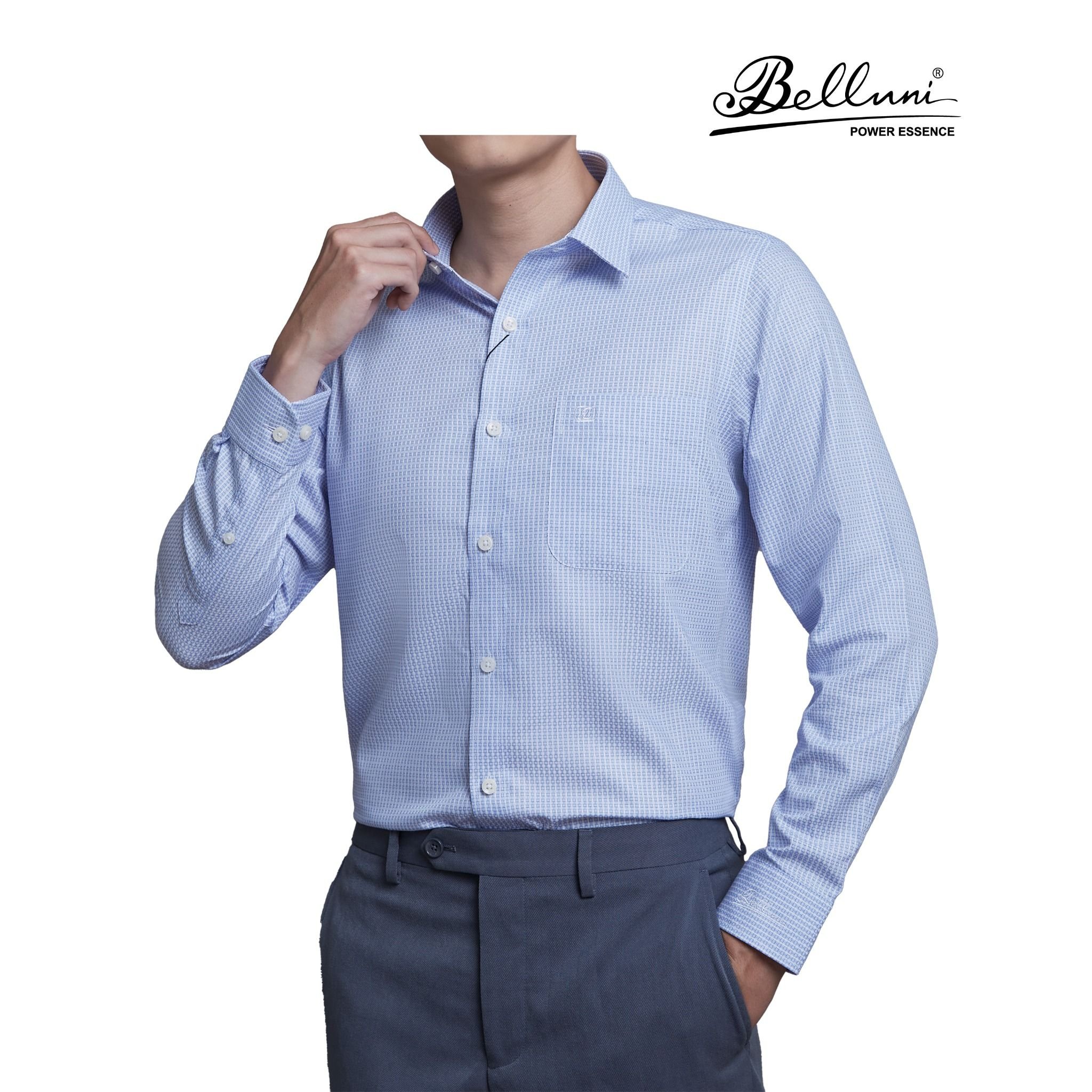  Áo sơ mi nam dài tay cao cấp BELLUNI vải sợi tre - ABD.BP.BE 184 B3 