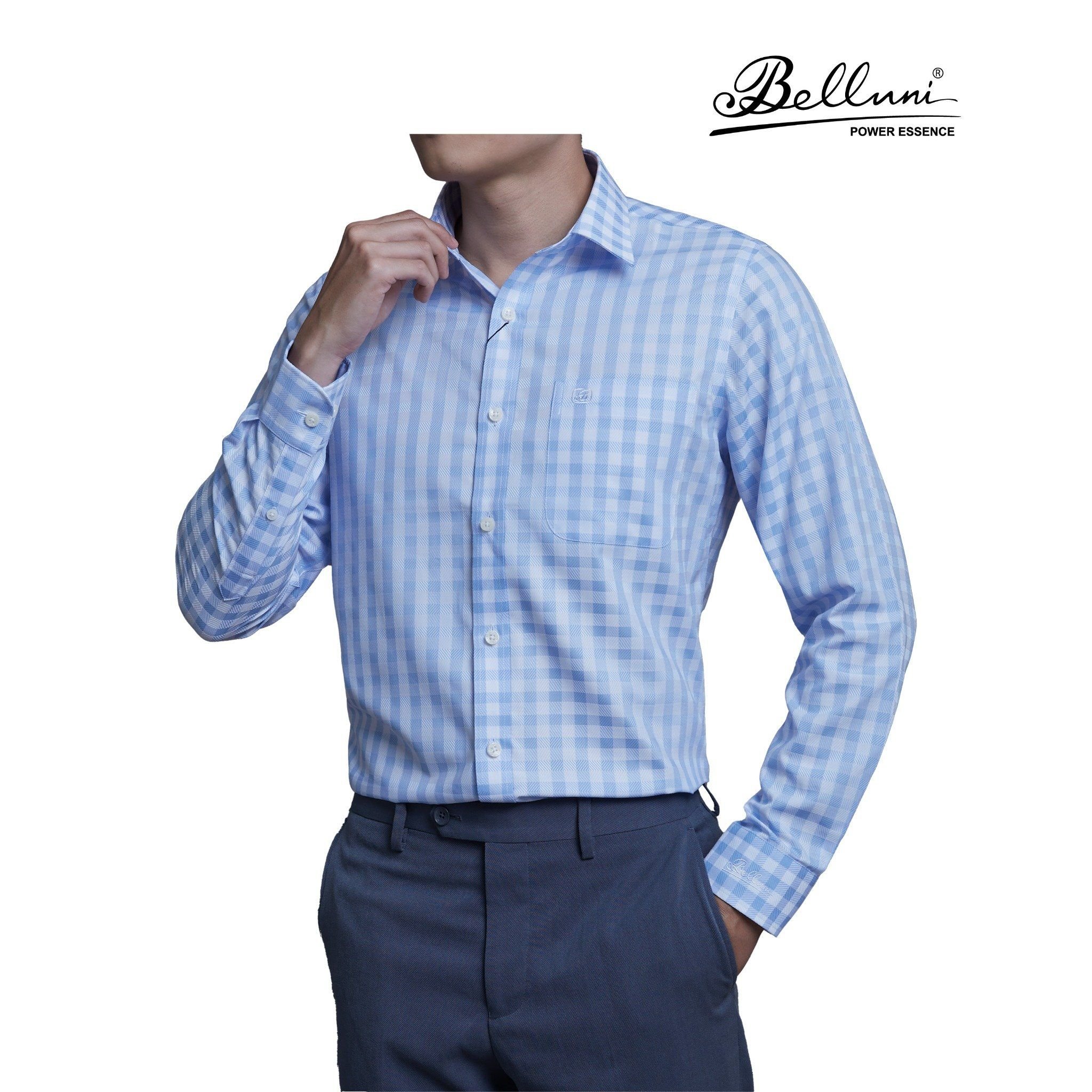  Áo sơ mi nam dài tay cao cấp BELLUNI vải sợi tre - ABD.BP.BE 184 B5 