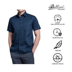  Áo sơ mi nam ngắn tay cotton cao cấp BELLUNI - ANL.CM.BE 4 B 