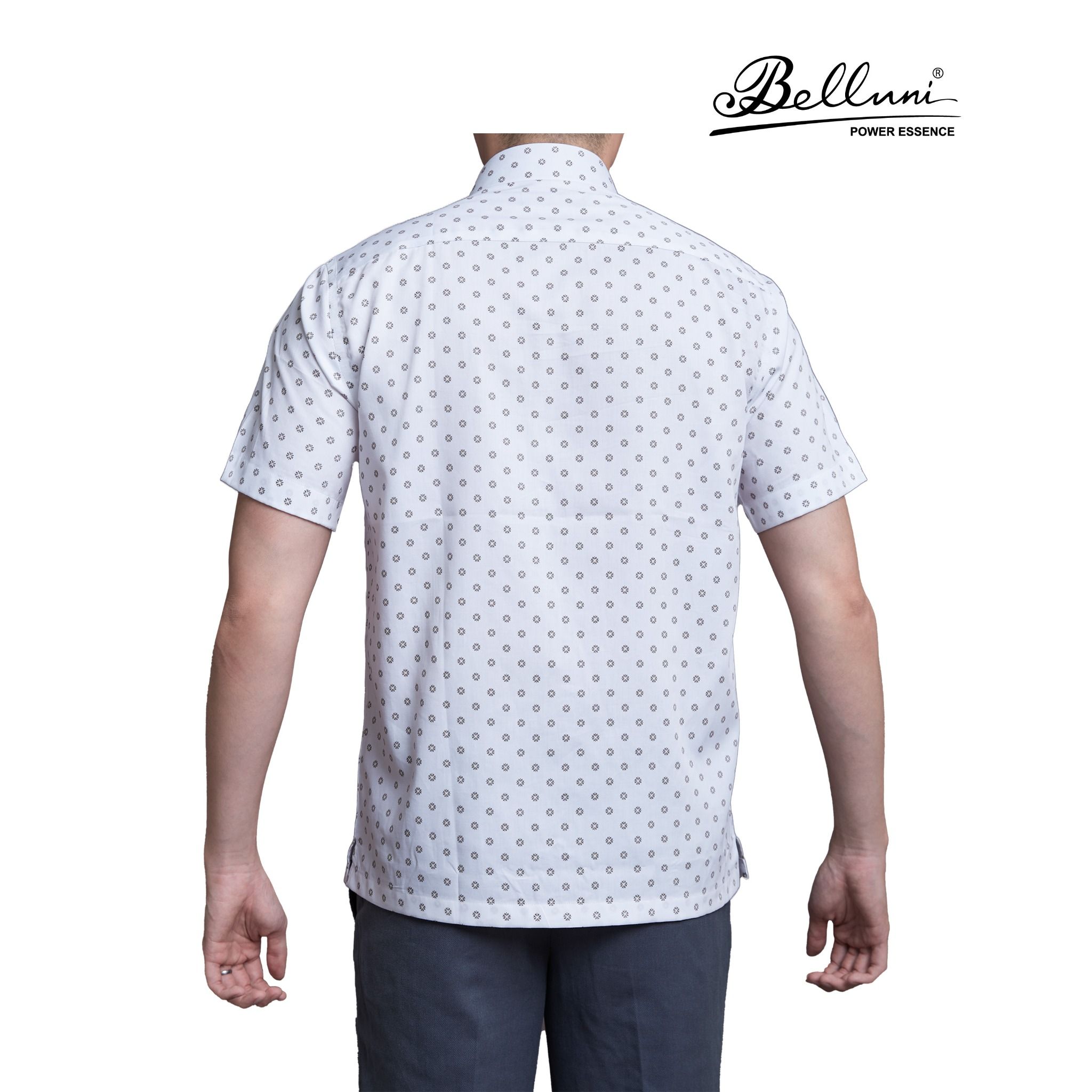  Áo sơ mi nam ngắn tay cotton cao cấp BELLUNI - ANL.CM.BE 4 W1 