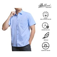  Áo sơ mi nam ngắn tay cao cấp BELLUNI chất vải tencel - ANL.PCMT.BE 6 B 