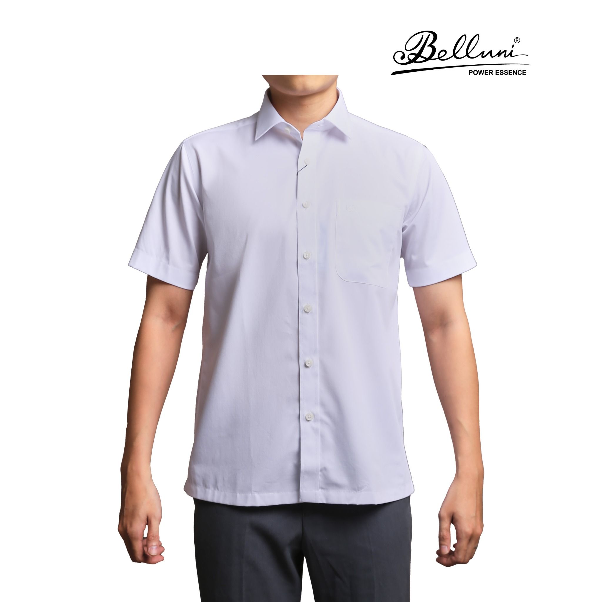  Áo sơ mi nam ngắn tay cao cấp BELLUNI chất vải tencel - ANL.PCMT.BE 6 W1 