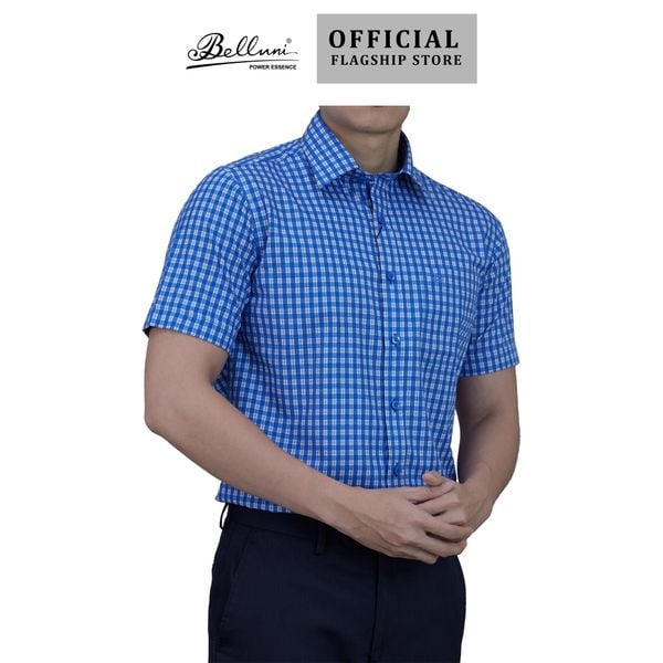  Áo sơ mi nam ngắn tay BELLUNI vải sợi dừa - ABN.CCP.BE 260 B 