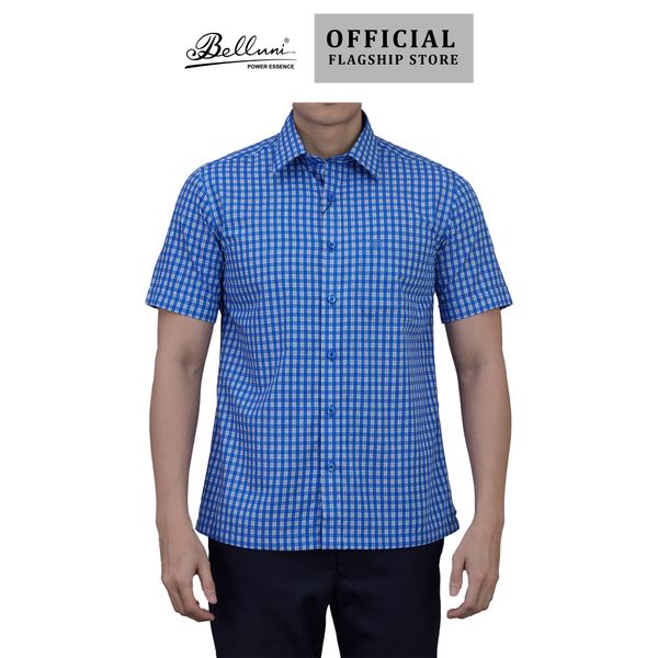  Áo sơ mi nam ngắn tay BELLUNI vải sợi dừa - ABN.CCP.BE 260 B 