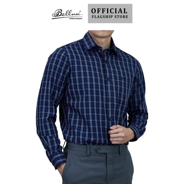  Áo sơ mi nam dài tay cao cấp BELLUNI vải sợi dừa - ABD.CCP.BE 190 B1 