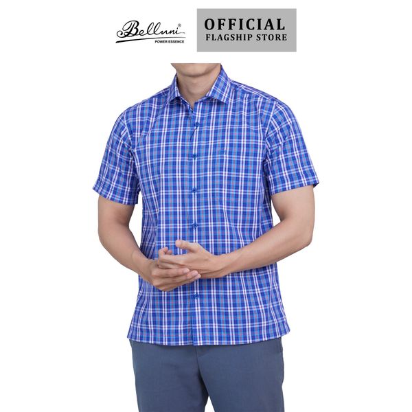  Áo sơ mi nam tay ngắn cao cấp BELLUNI vải sợi tre - ABN.BP.BE 247 B2 