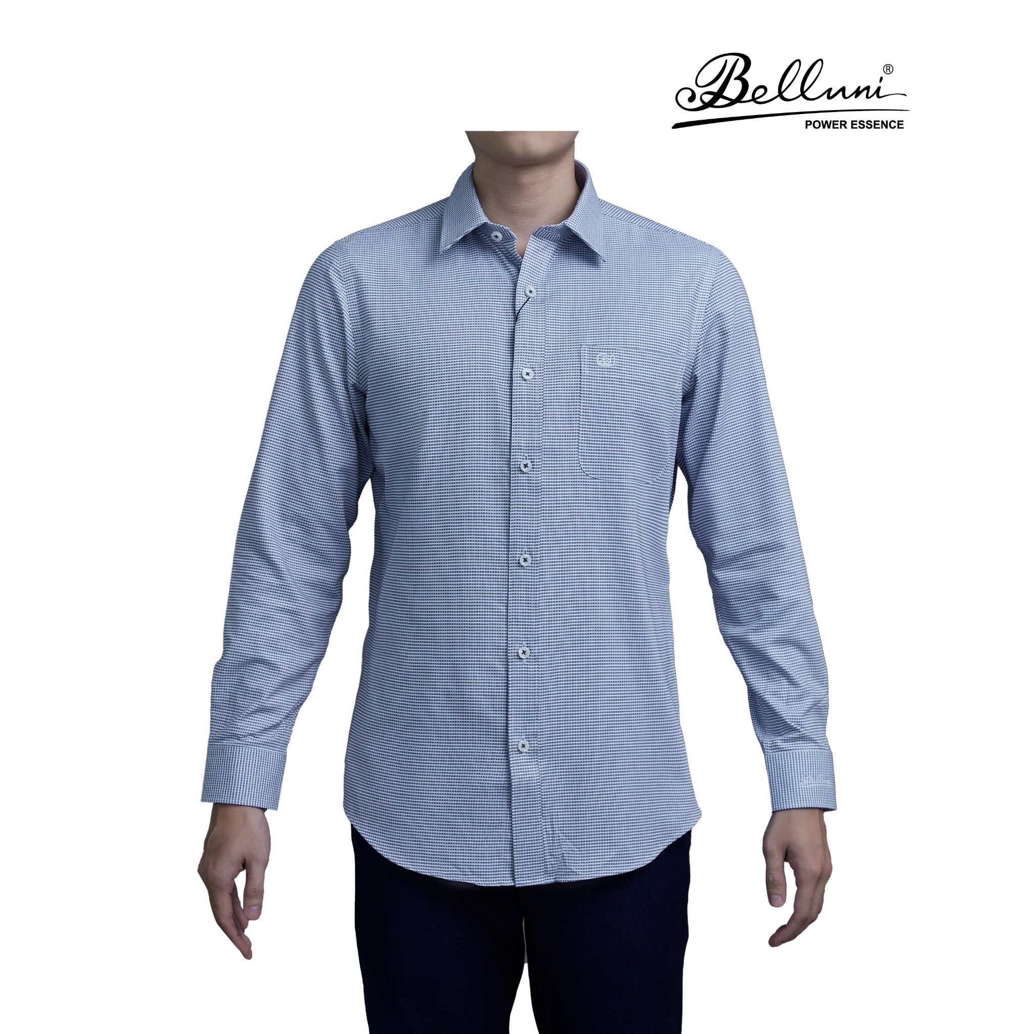  Áo sơ mi nam tay dài cao cấp BELLUNI vải sợi tre - ABD.BP.BE 177 B3 
