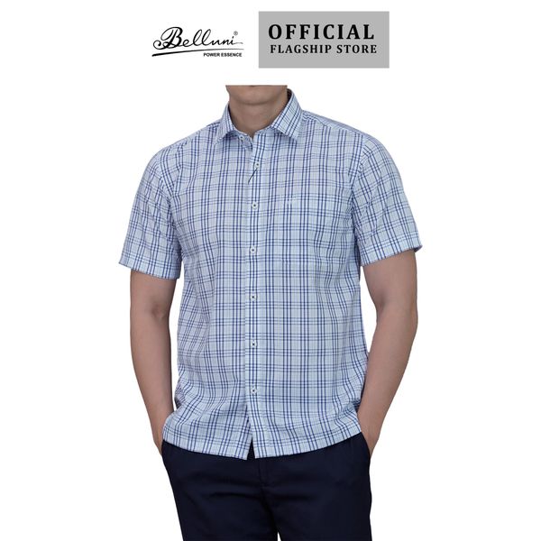  Áo sơ mi nam ngắn tay cao cấp BELLUNI vải sợi tre - ABN.BP.BE 258 