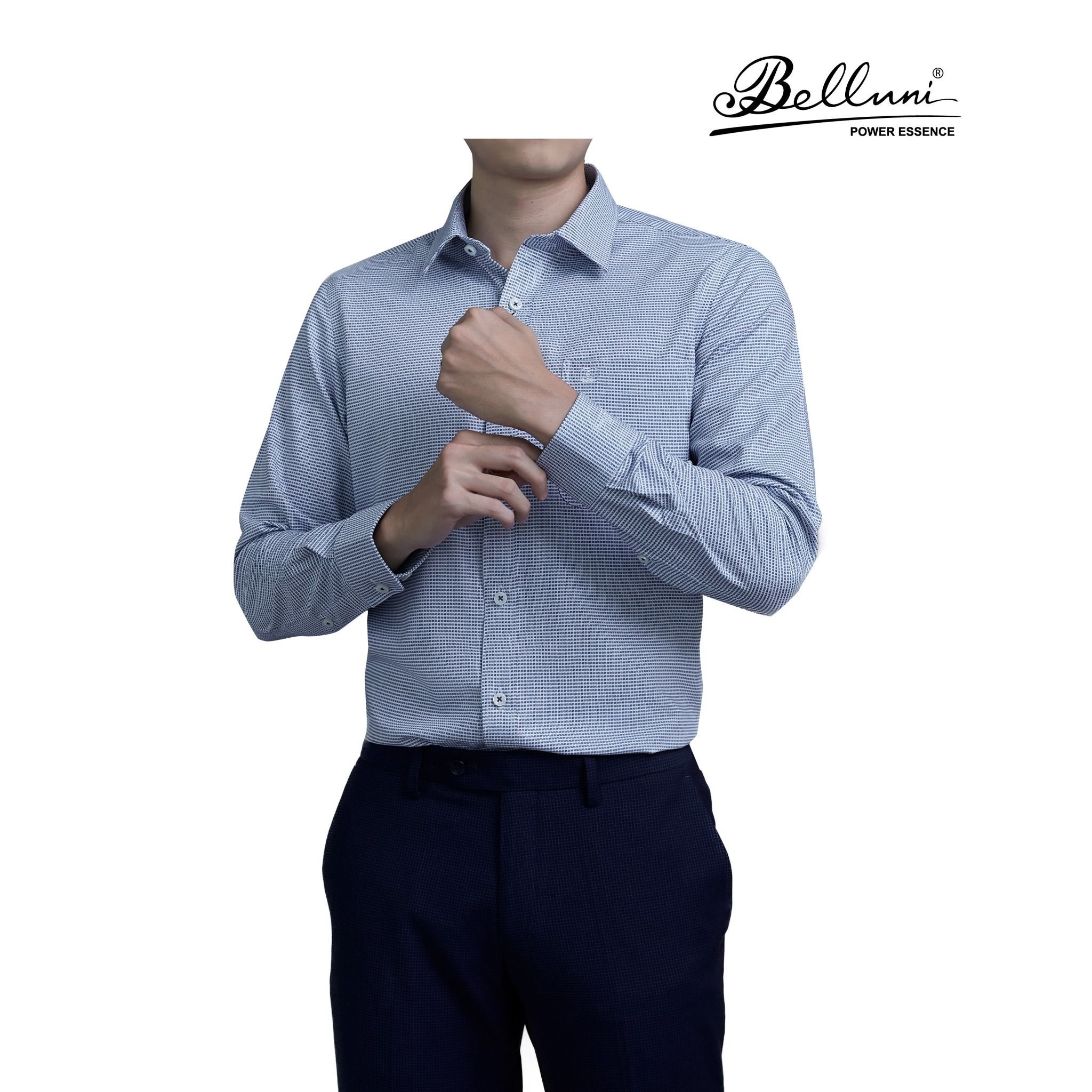  Áo sơ mi nam tay dài cao cấp BELLUNI vải sợi tre - ABD.BP.BE 177 B3 
