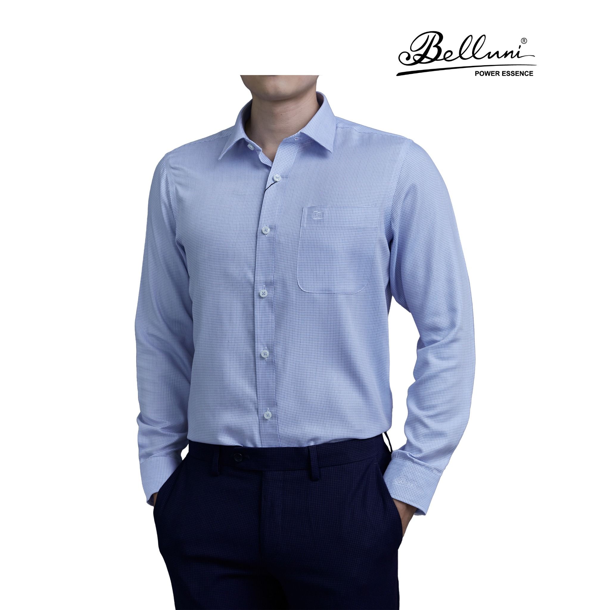  Áo sơ mi nam tay dài cao cấp BELLUNI vải sợi tre - ABD.BP.BE 177 B4 