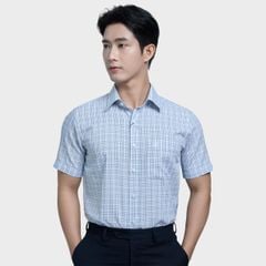 Áo Sơ mi nam ngắn tay cao cấp BELLUNI vải sợi lá - ABN.LP.BE 308