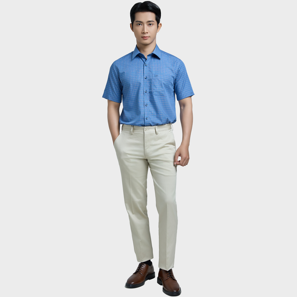  Áo sơ mi nam ngắn tay cao cấp BELLUNI vải sợi tre - ABN.BP.BE 316 