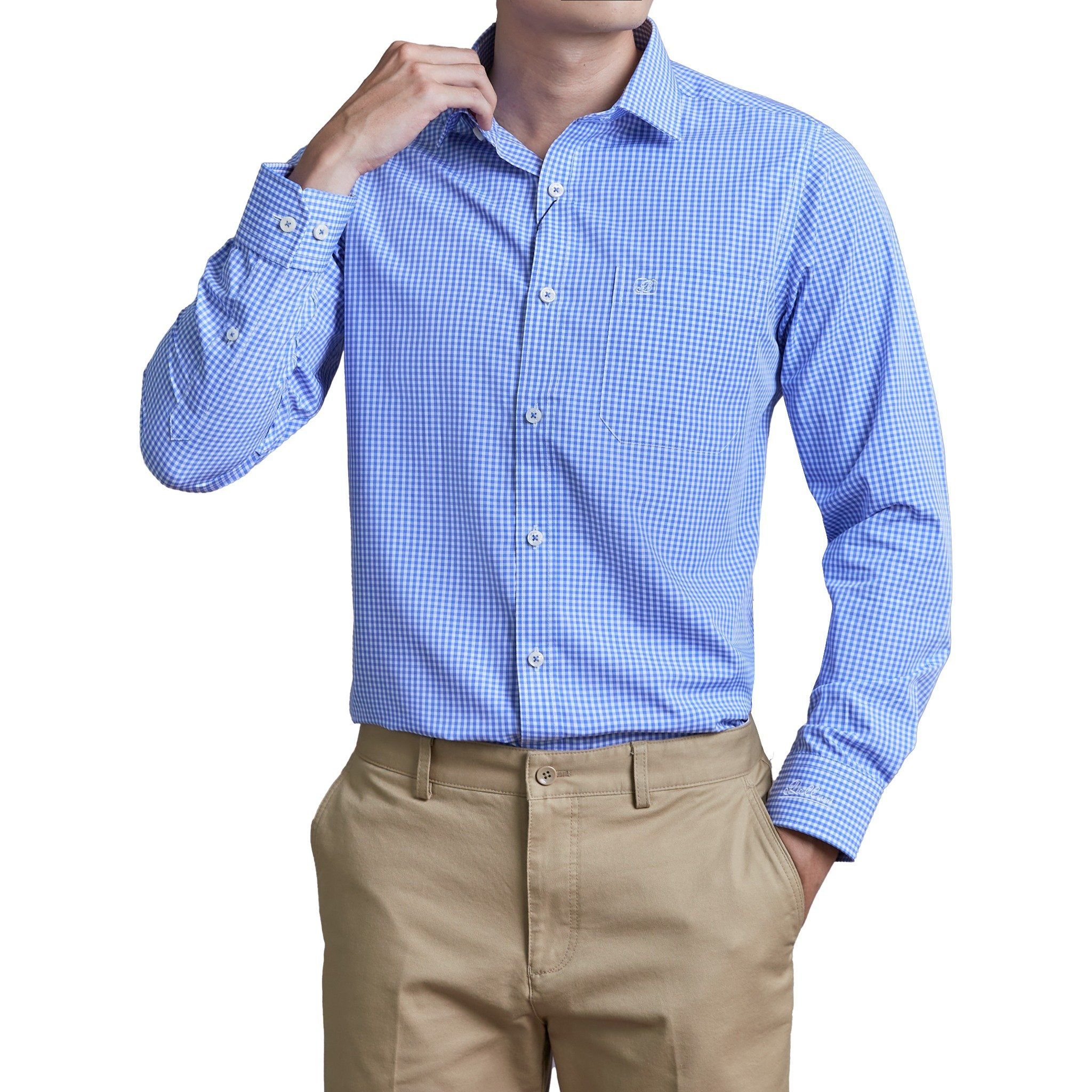  Áo sơ mi nam dài tay BELLUNI sợi sen - ABD.LN.BE 175 B4 