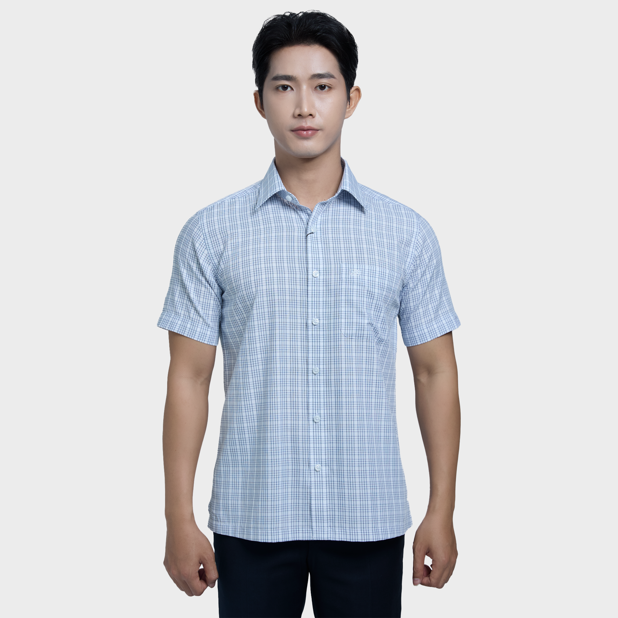  Áo sơ mi nam ngắn tay cao cấp BELLUNI vải sợi tre - ABN.BPS.BE 303 