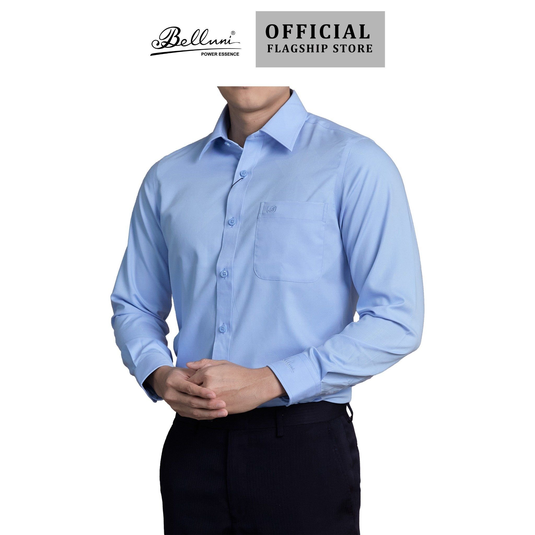  Áo sơ mi nam tay dài cao cấp BELLUNI vải sợi tre - ABD.BPS.BE 193 B5 