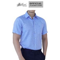  Áo sơ mi nam ngắn tay cao cấp BELLUNI sợi Linen Tencel Melange - ABN.PBLT.BE 254 B5 