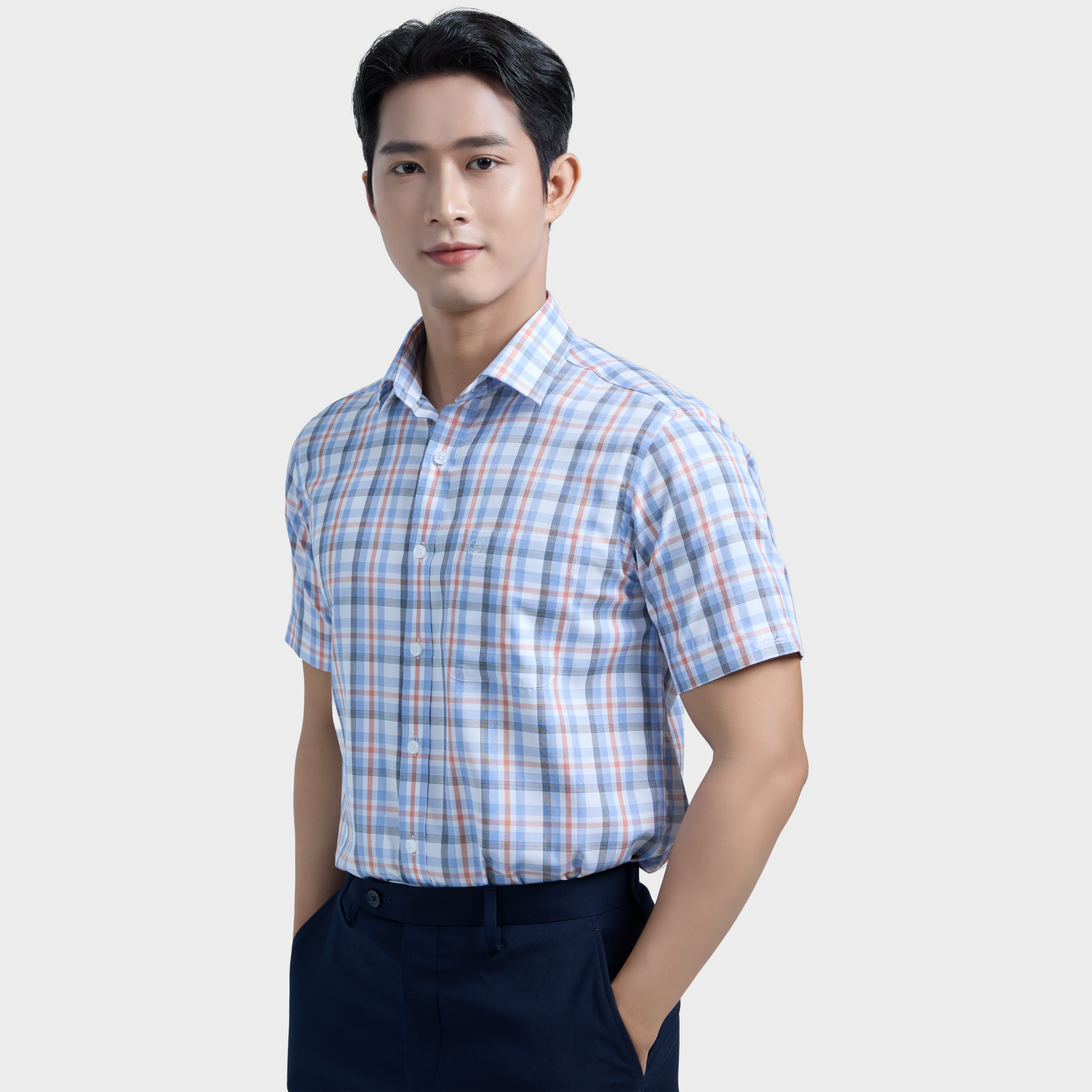  Áo sơ mi nam ngắn tay cao cấp BELLUNI vải sợi tre - ABN.BP.BE 305 