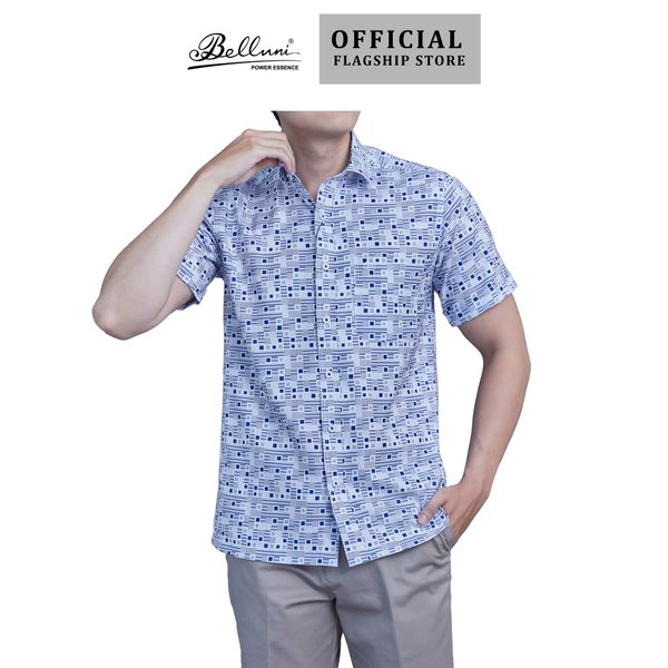  Áo sơ mi nam ngắn tay BELLUNI sợi COFREX thoáng mát nhanh khô - ABN.CR.BE 244 B6 