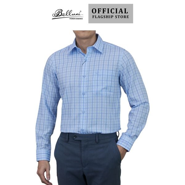  Áo sơ mi nam dài tay cao cấp BELLUNI vải sợi dừa - ABD.CCP.BE 190 B7 