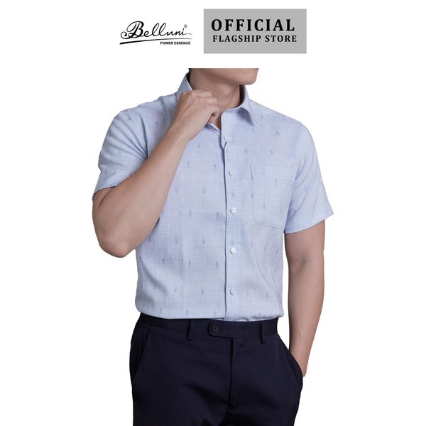 Áo sơ mi nam ngắn tay cao cấp BELLUNI vải sợi tre - ABN.BP.BE 257 B7 