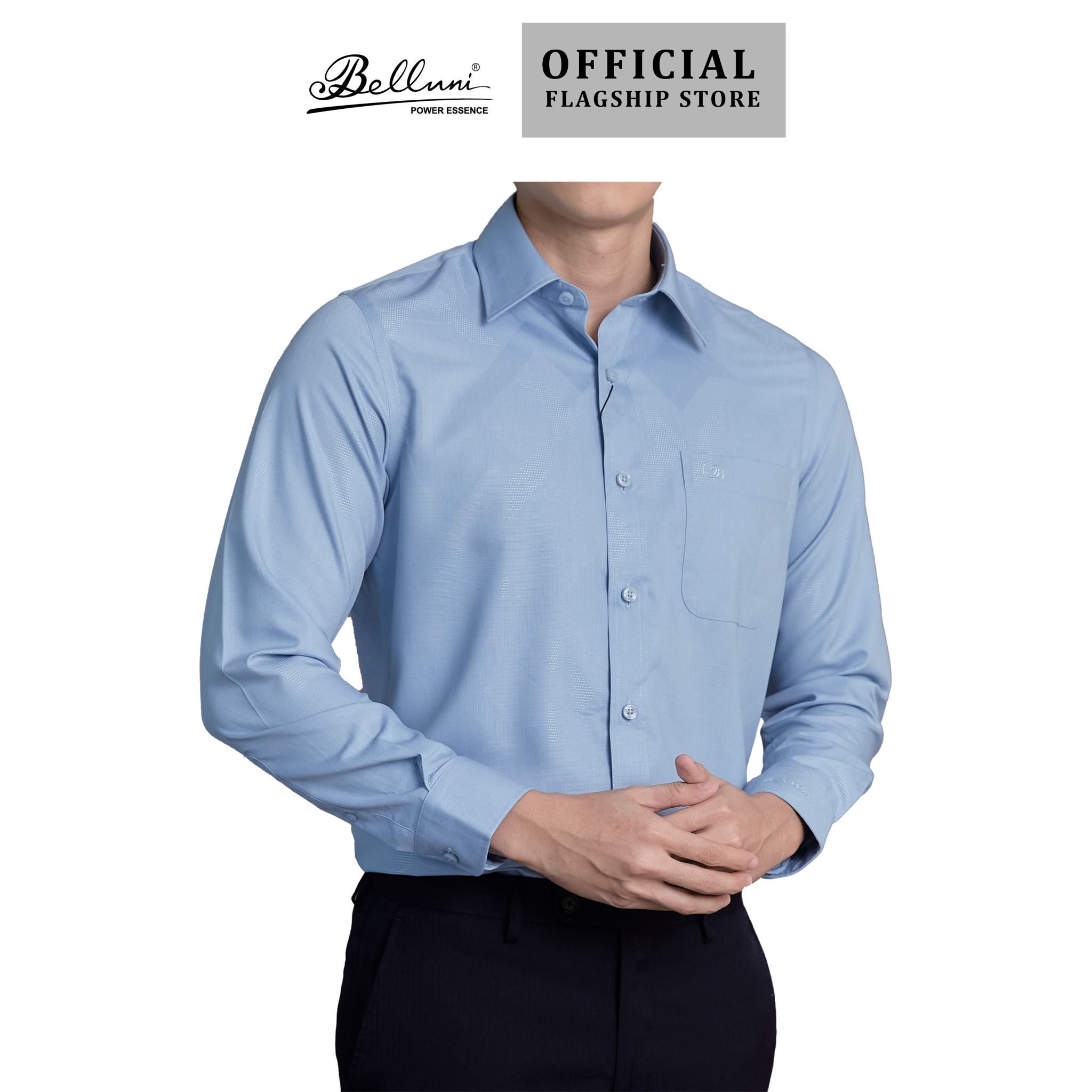  Áo sơ mi nam tay dài cao cấp BELLUNI vải sợi tre - ABD.BPS.BE 193 B7 