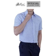 Áo sơ mi nam ngắn tay cao cấp BELLUNI sợi Linen Tencel Melange - ABN.PBLT.BE 254 B7 