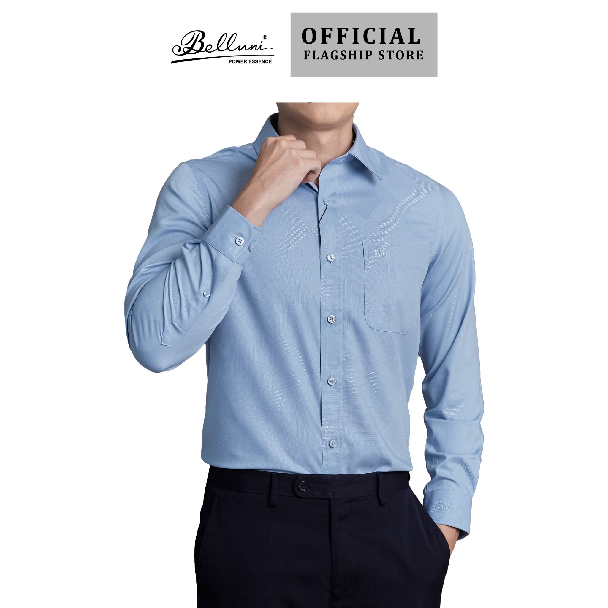  Áo sơ mi nam tay dài cao cấp BELLUNI vải sợi tre - ABD.BPS.BE 193 B7 