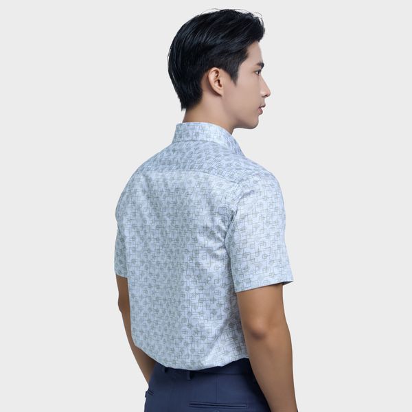  Áo sơ mi nam ngắn tay cotton cao cấp BELLUNI - ANL.CM.BE 9 
