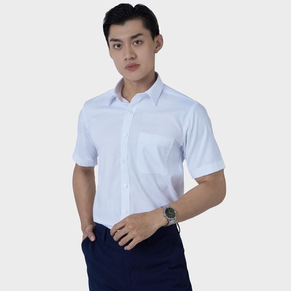 Áo sơ mi nam ngắn tay BELLUNI vải sợi sồi cao cấp - ABN.PMS.BE 290