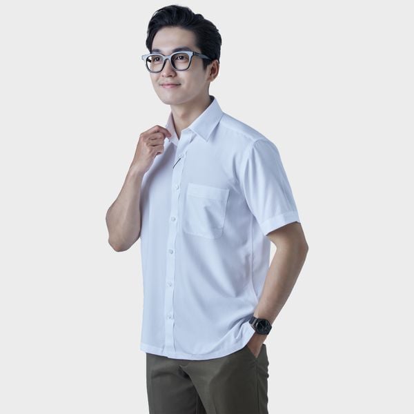 Áo sơ mi nam ngắn tay cao cấp BELLUNI vải sợi tre - ABN.BP.BE 280