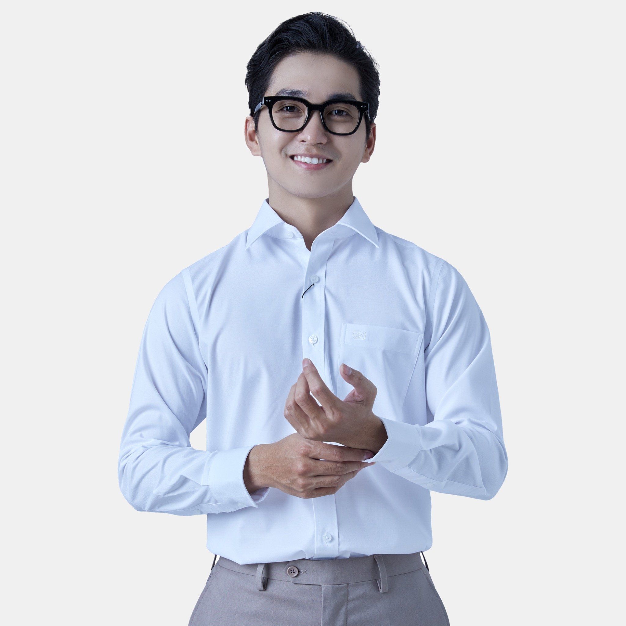  Áo sơ mi nam dài tay BELLUNI vải sợi sồi cao cấp - ABD.PMS.BE 204 
