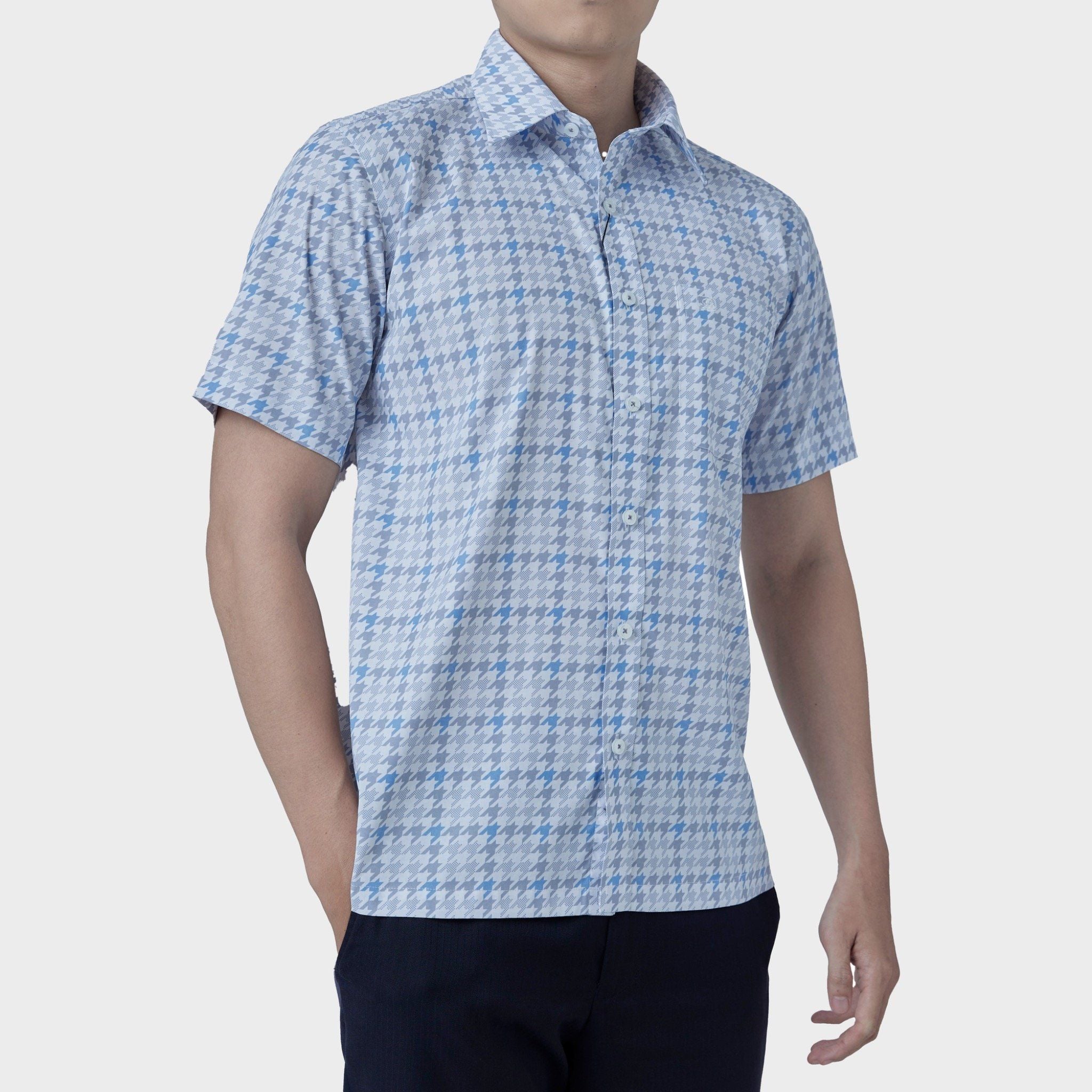  Áo sơ mi nam ngắn tay cao cấp BELLUNI vải sợi tre - ABN.BPS.BE 283 