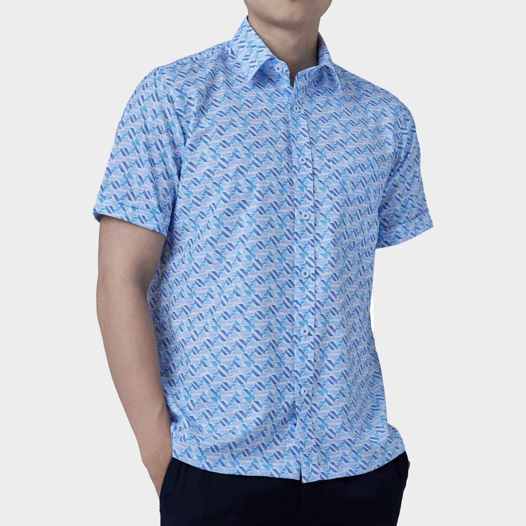  Áo sơ mi nam ngắn tay BELLUNI sợi COFREX thoáng mát nhanh khô - ABN.CR.BE 279 