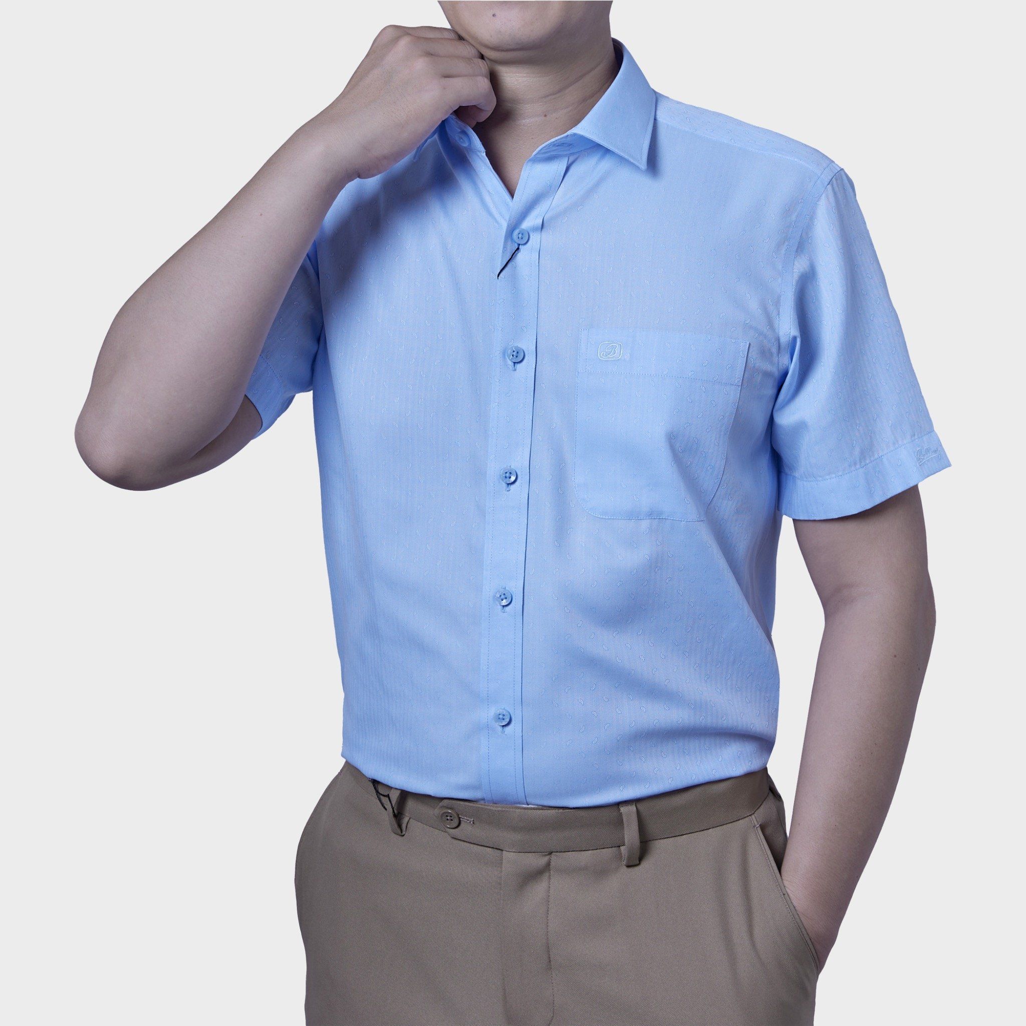  Áo sơ mi nam ngắn tay cao cấp BELLUNI vải sợi tre - ABN.BP.BE 276 
