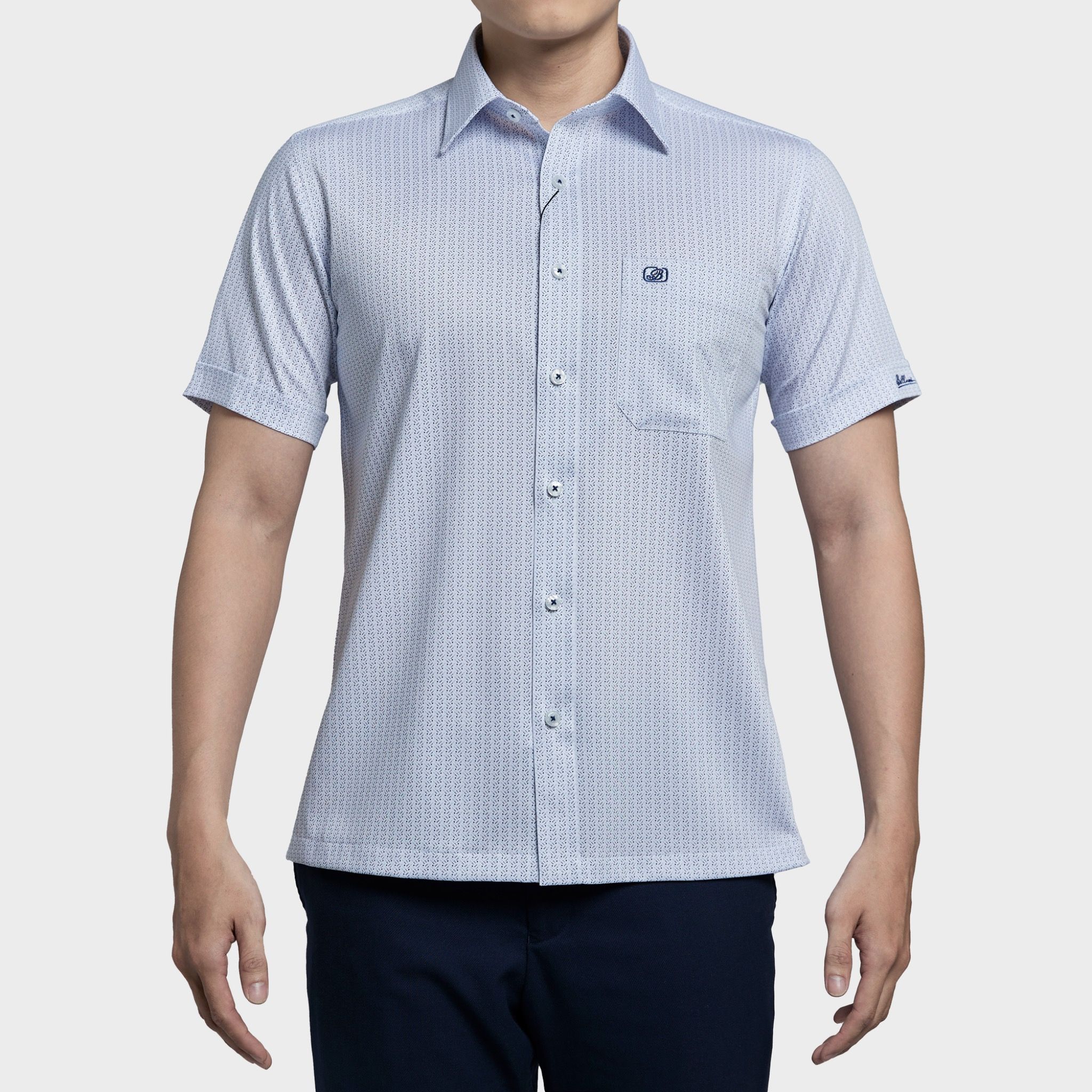  Áo sơ mi nam ngắn tay cao cấp BELLUNI vải sợi tre - ABN.BPS.BE 278 