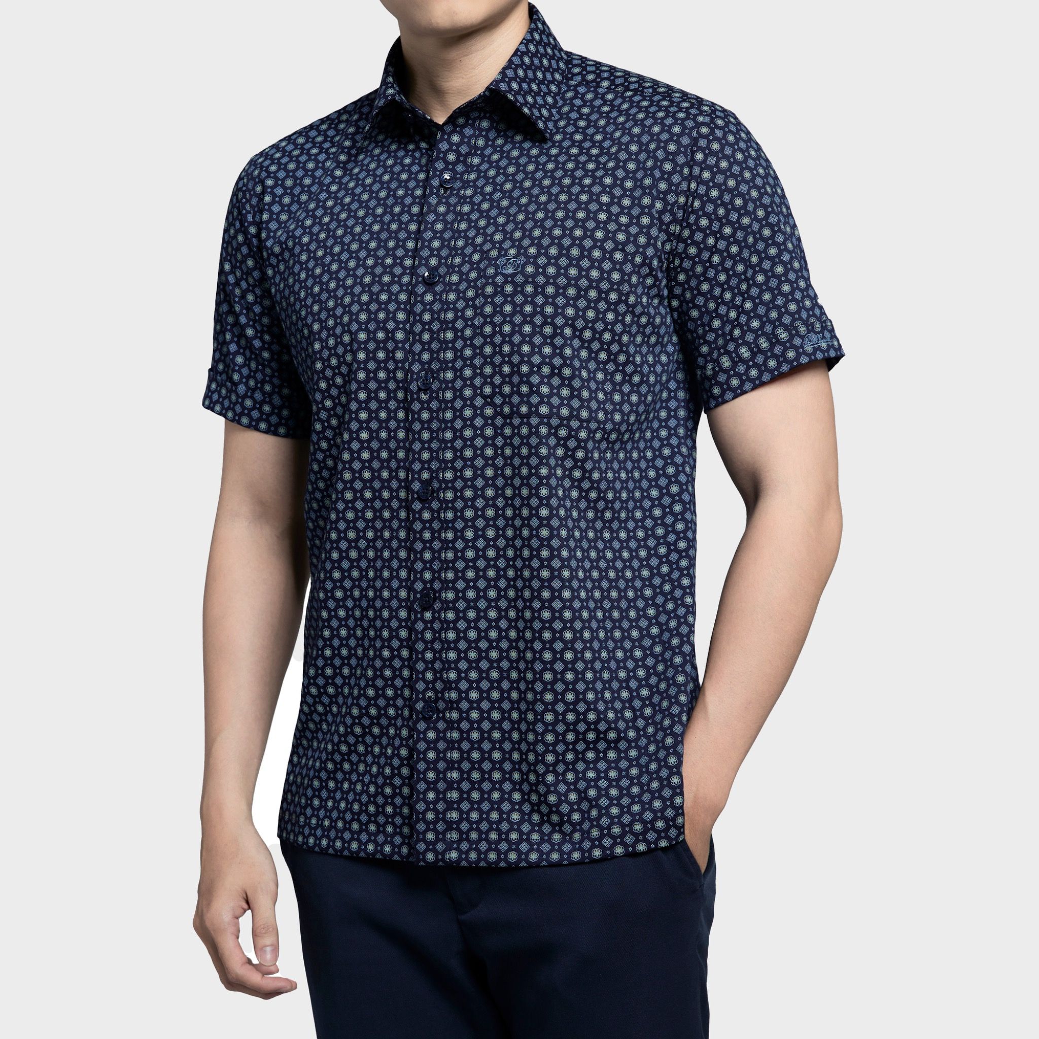  Áo sơ mi nam ngắn tay cao cấp BELLUNI vải sợi tre - ABN.BPS.BE 278 