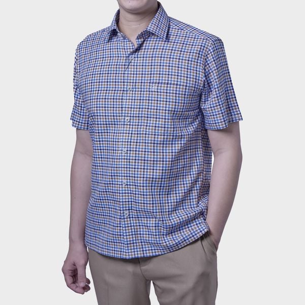  Áo sơ mi nam ngắn tay cao cấp BELLUNI vải sợi tre - ABN.BP.BE 284 