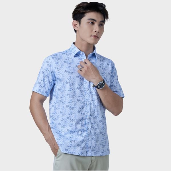  Áo sơ mi nam ngắn tay cao cấp BELLUNI vải sợi tre - ABN.BPS.BE 291 