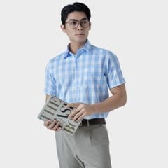  Áo sơ mi nam ngắn tay cao cấp BELLUNI vải sợi tre - ABN.BPS.BE 286 