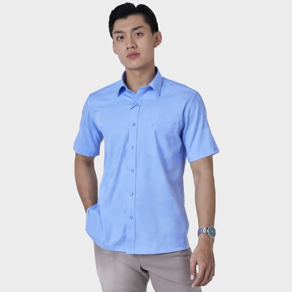 Áo sơ mi nam ngắn tay BELLUNI vải sợi sồi cao cấp - ABN.PMS.BE 290