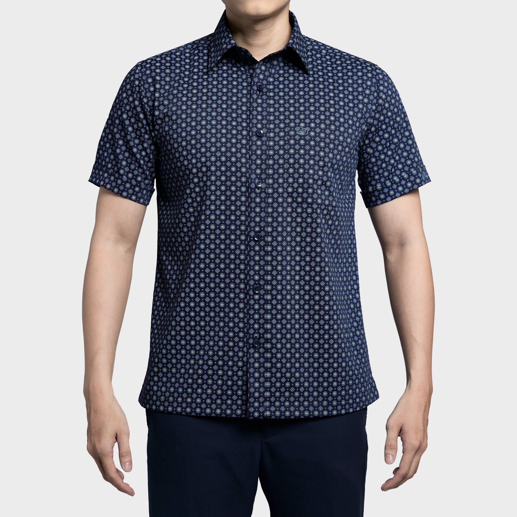  Áo sơ mi nam ngắn tay cao cấp BELLUNI vải sợi tre - ABN.BPS.BE 278 