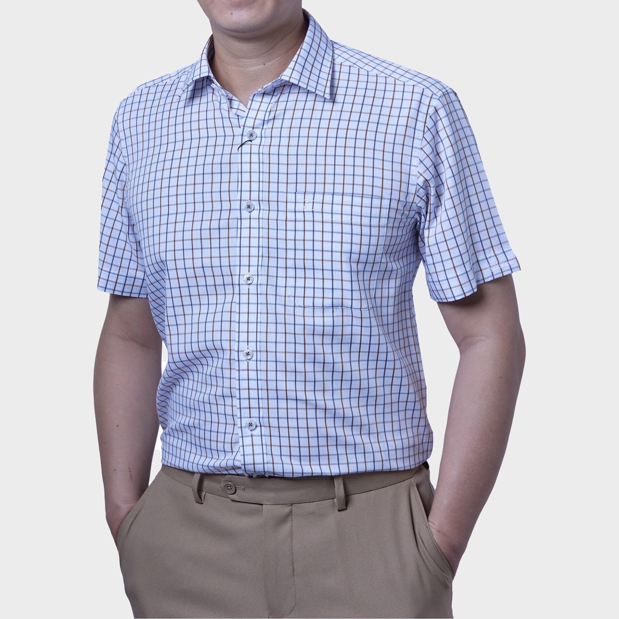  Áo sơ mi nam ngắn tay cao cấp BELLUNI vải sợi tre - ABN.BP.BE 284 