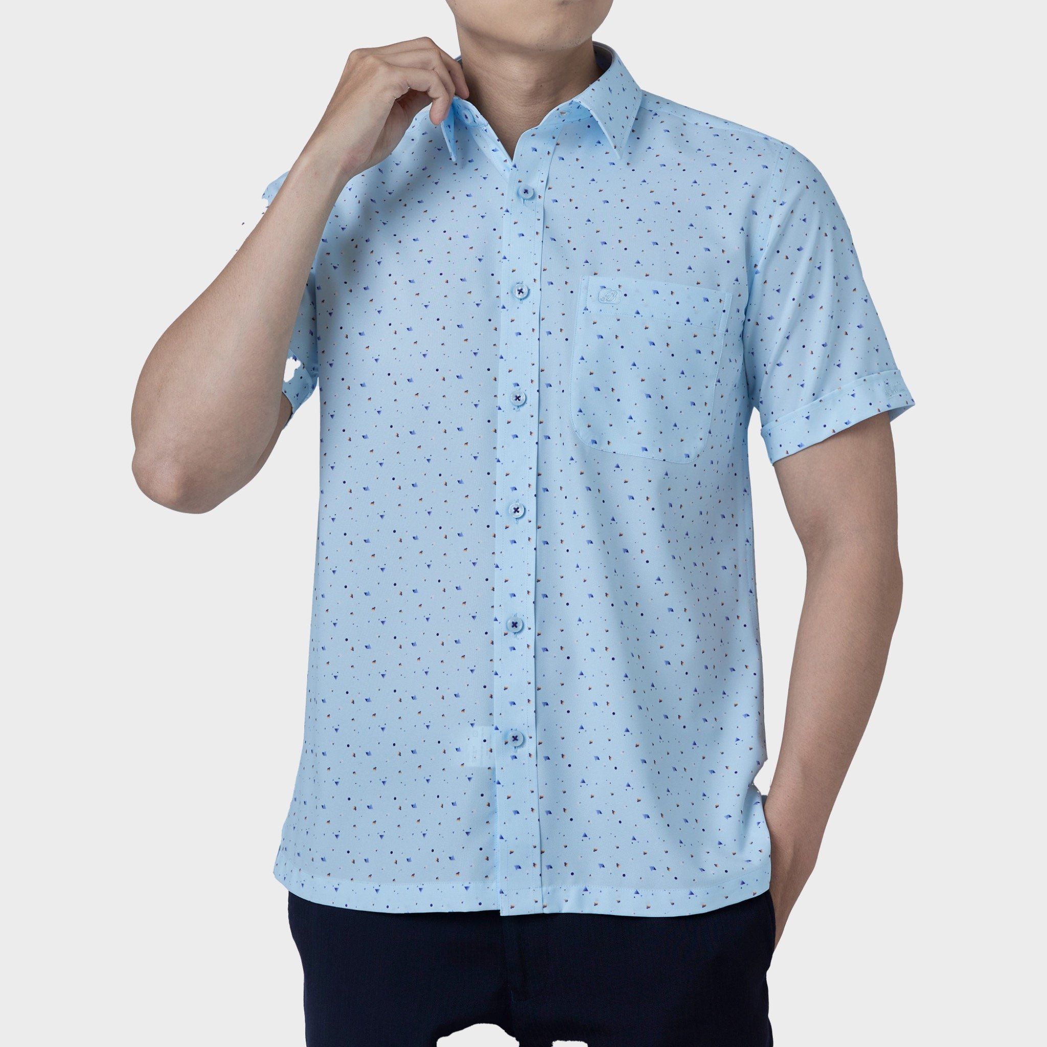  Áo sơ mi nam ngắn tay BELLUNI sợi COFREX thoáng mát nhanh khô - ABN.CR.BE 279 