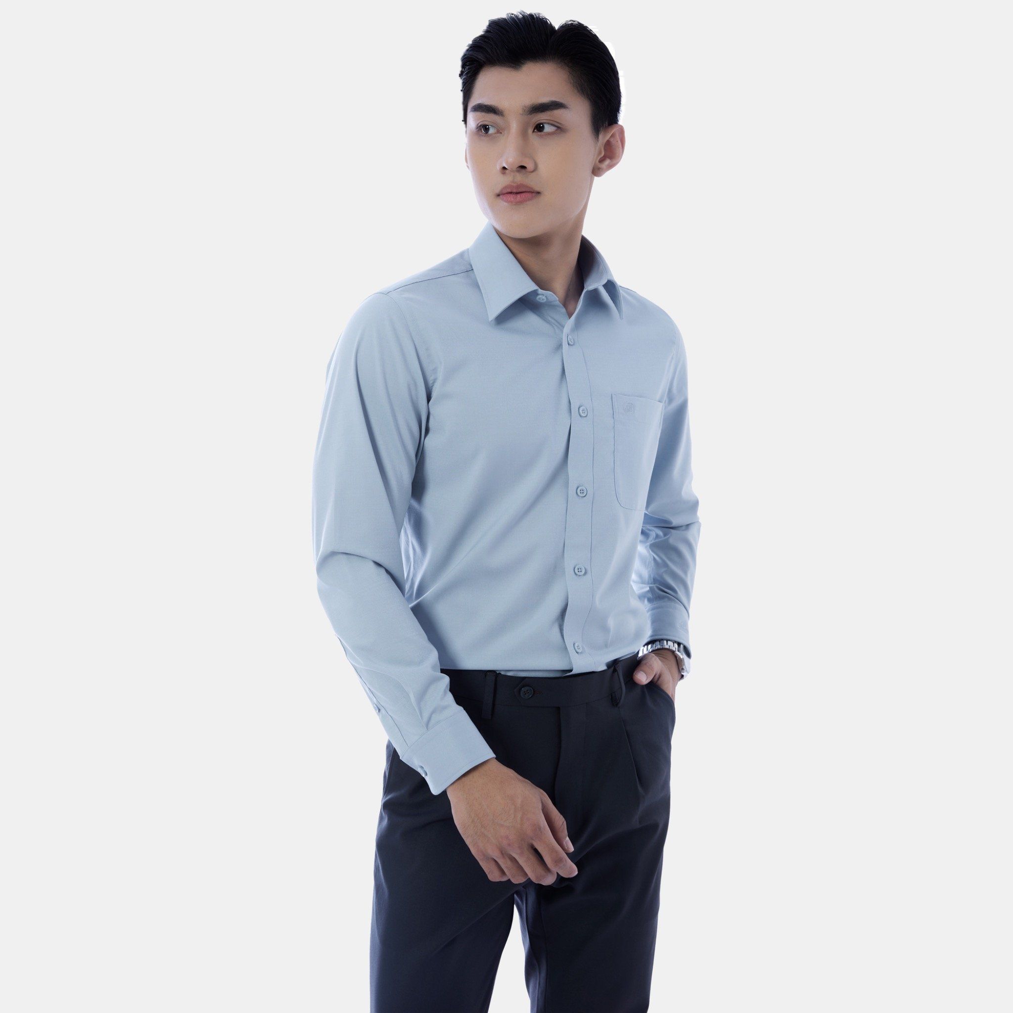  Áo sơ mi nam dài tay BELLUNI vải sợi sồi cao cấp - ABD.PMS.BE 204 